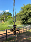 Pingente Cruz Max team roping  /com corrente