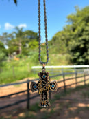 Pingente Cruz Max team roping  /com corrente