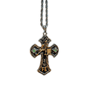Pingente Cruz Max três tambores /com corrente