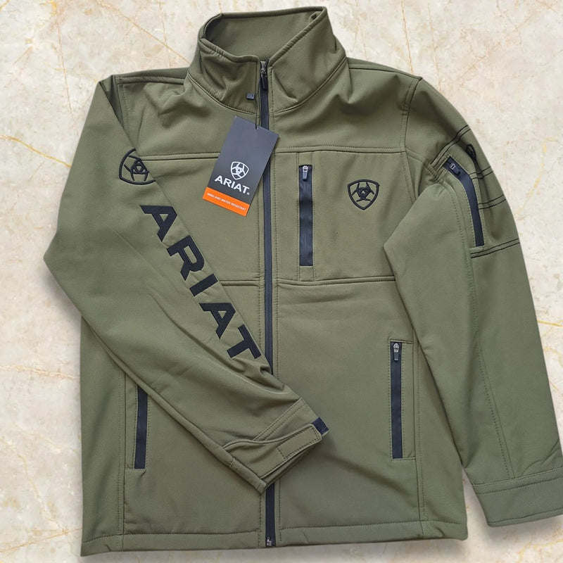 Jaqueta Ariat verde, rosa escuro, beje, marrom, cinza e preta