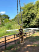 Pingente Cruz Max team roping  /com corrente